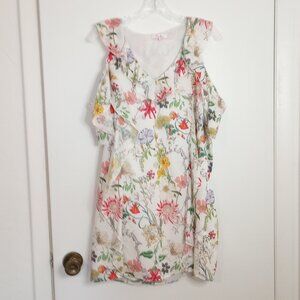 Parker Sangria Floral Ruffle Dress